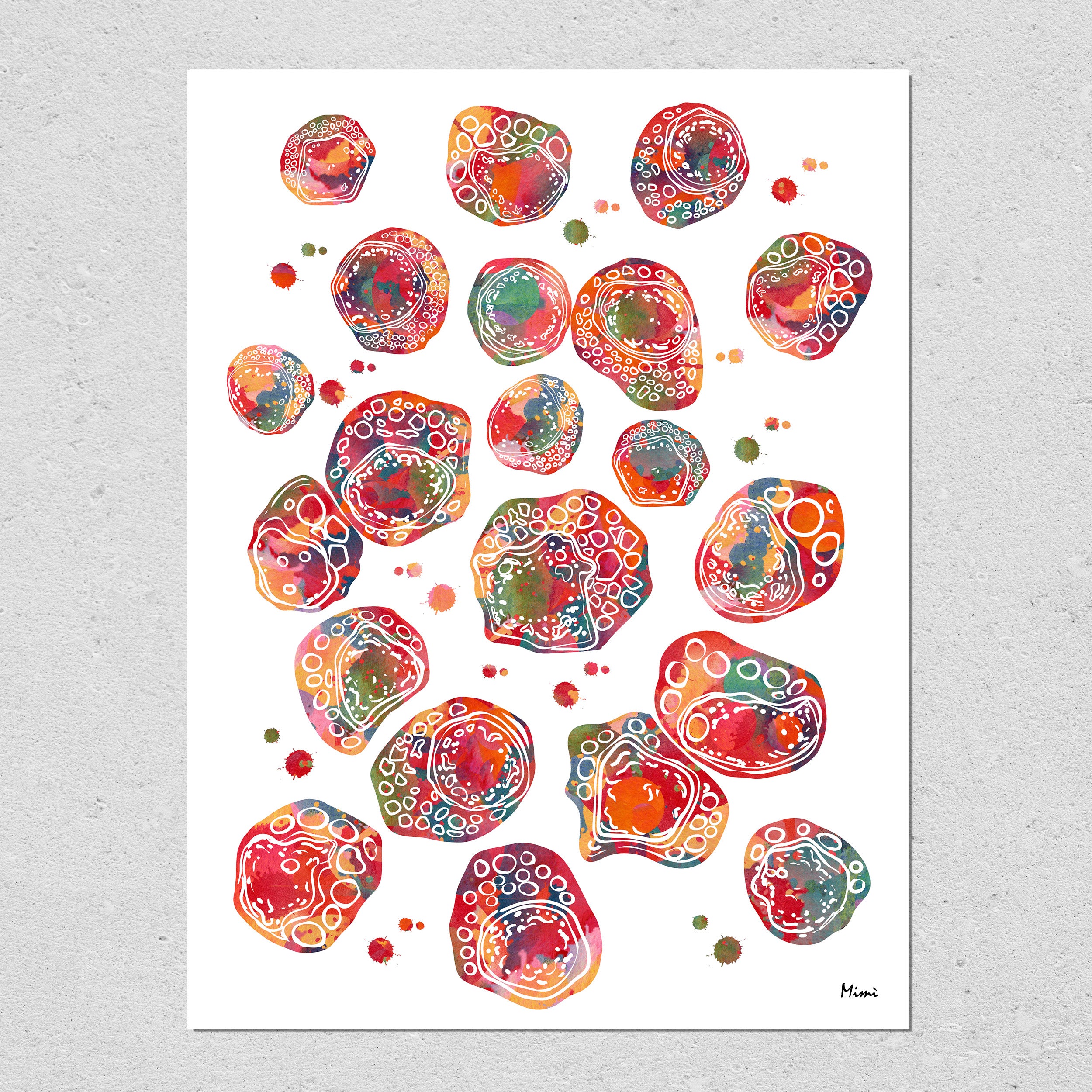 Listing Image n. 2 Of the Mott Cells Watercolor Print