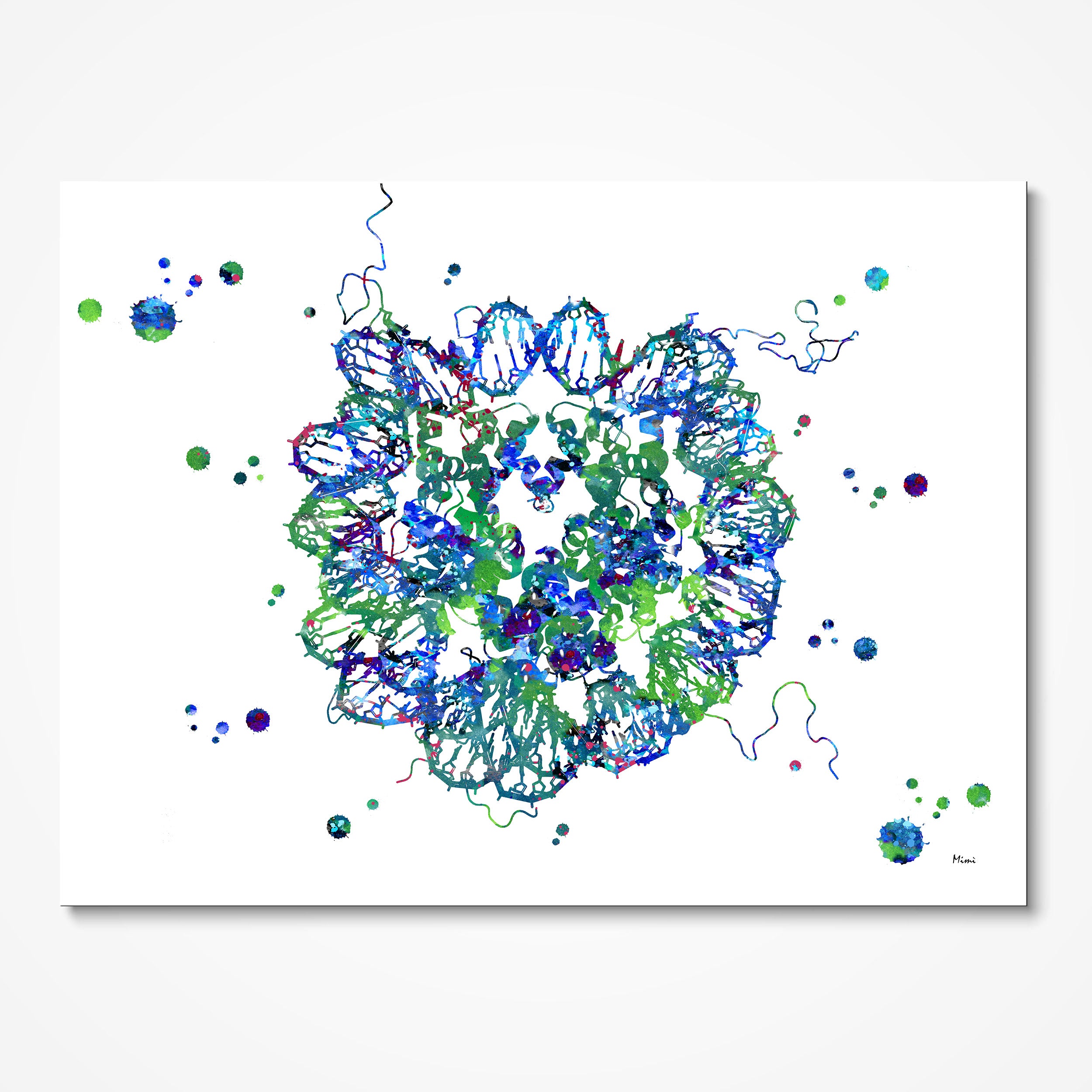Nucleosome Watercolor Image 1