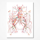 Pelvic Lymph Nodes watercolor art print for lymphatic wall decor