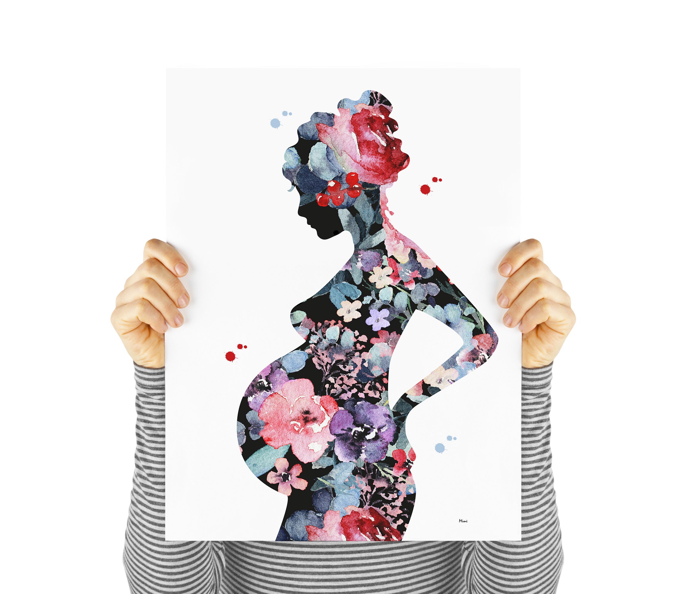 pregnancy print in floral style image 2