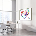 Framed prenatal care fetal growth & placenta watercolor print in an OB-GYN clinic