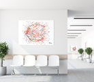Modern Medical Clinic interior with a colorful eye anatomy painting on the wall
