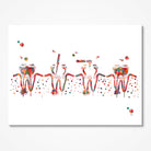 Root Canal Procedure watercolor art print for endodontic clinic wall decor