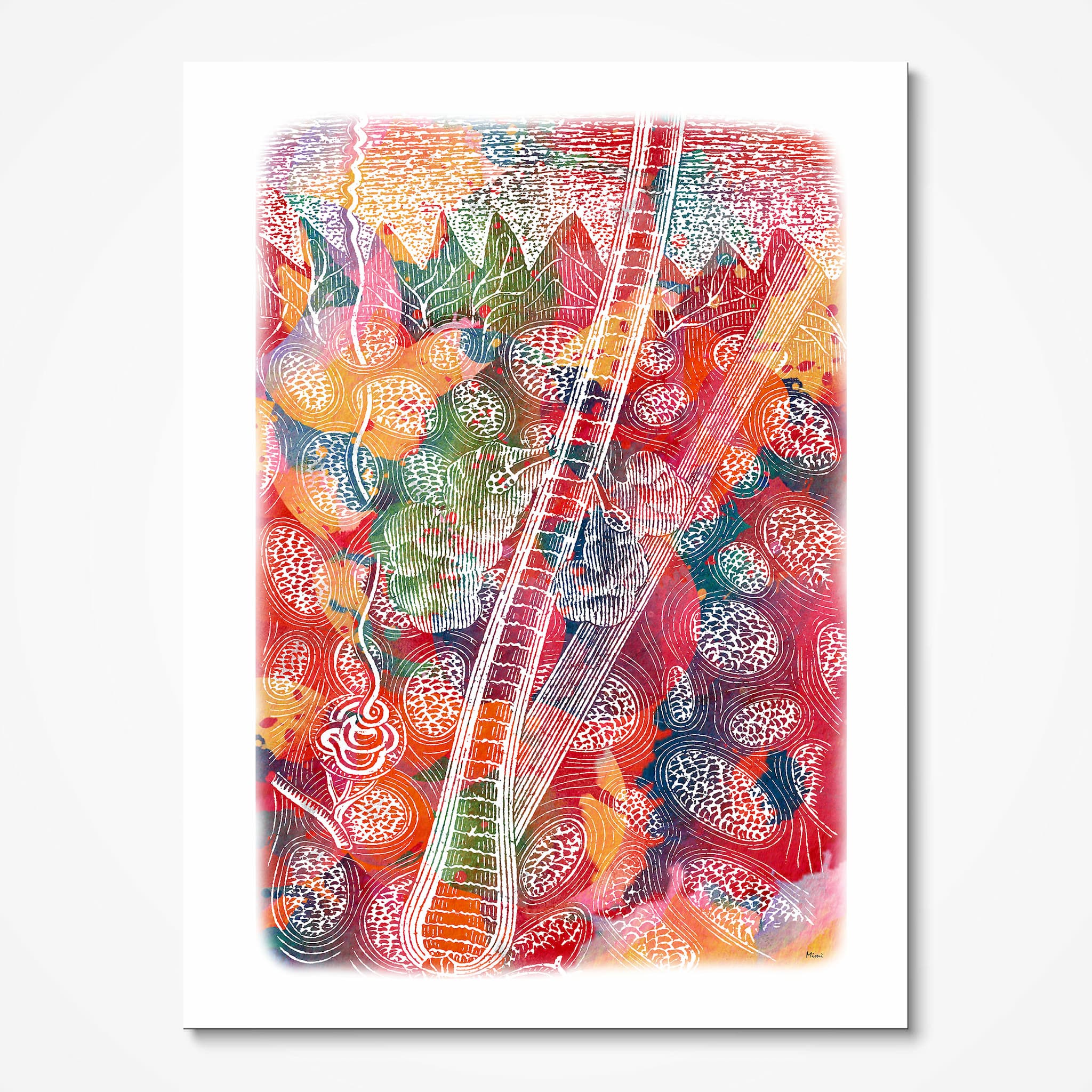 Skin Anatomy watercolor art print for dermatology clinic wall decor
