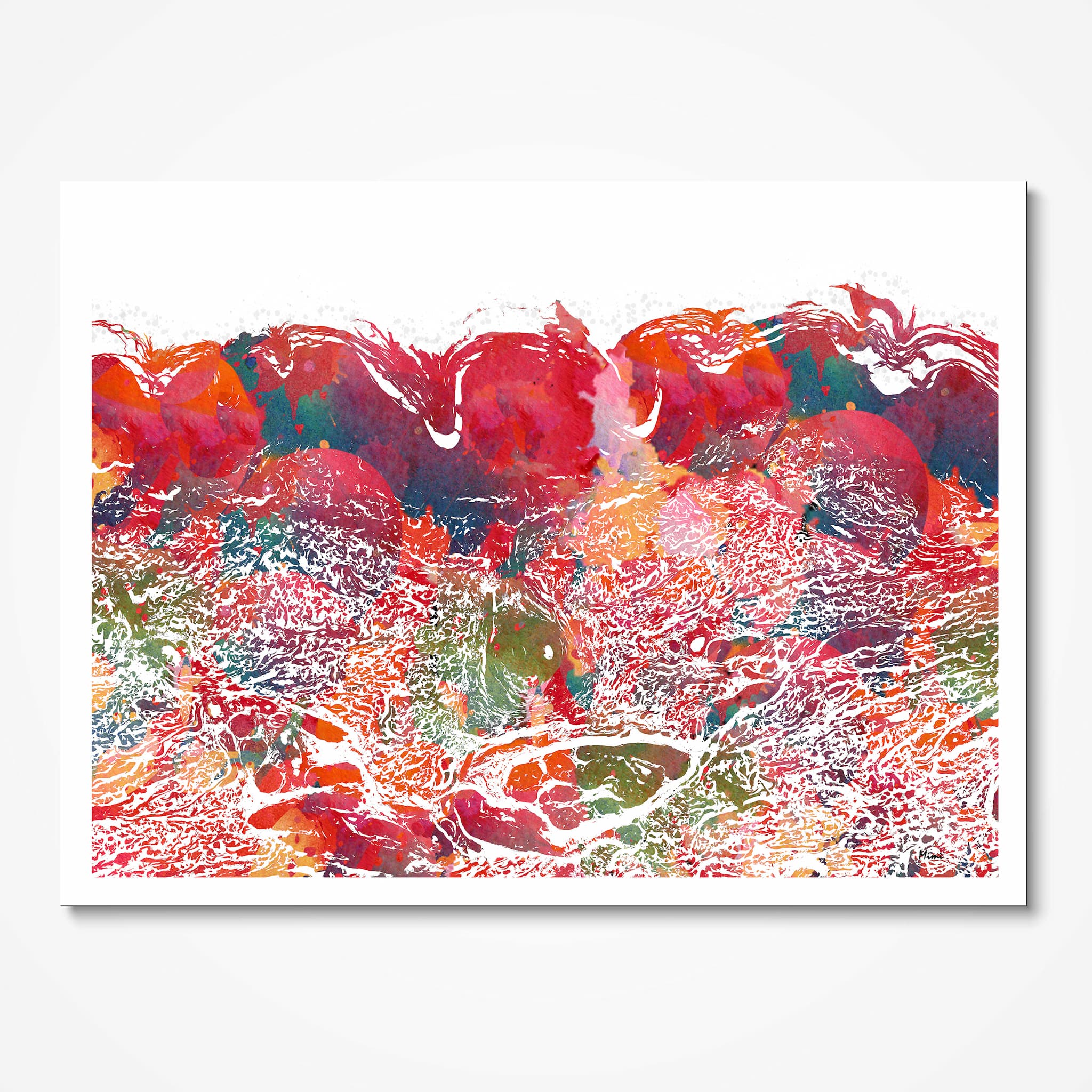 Skin Histology watercolor anatomy print for dermatology clinic wall decor