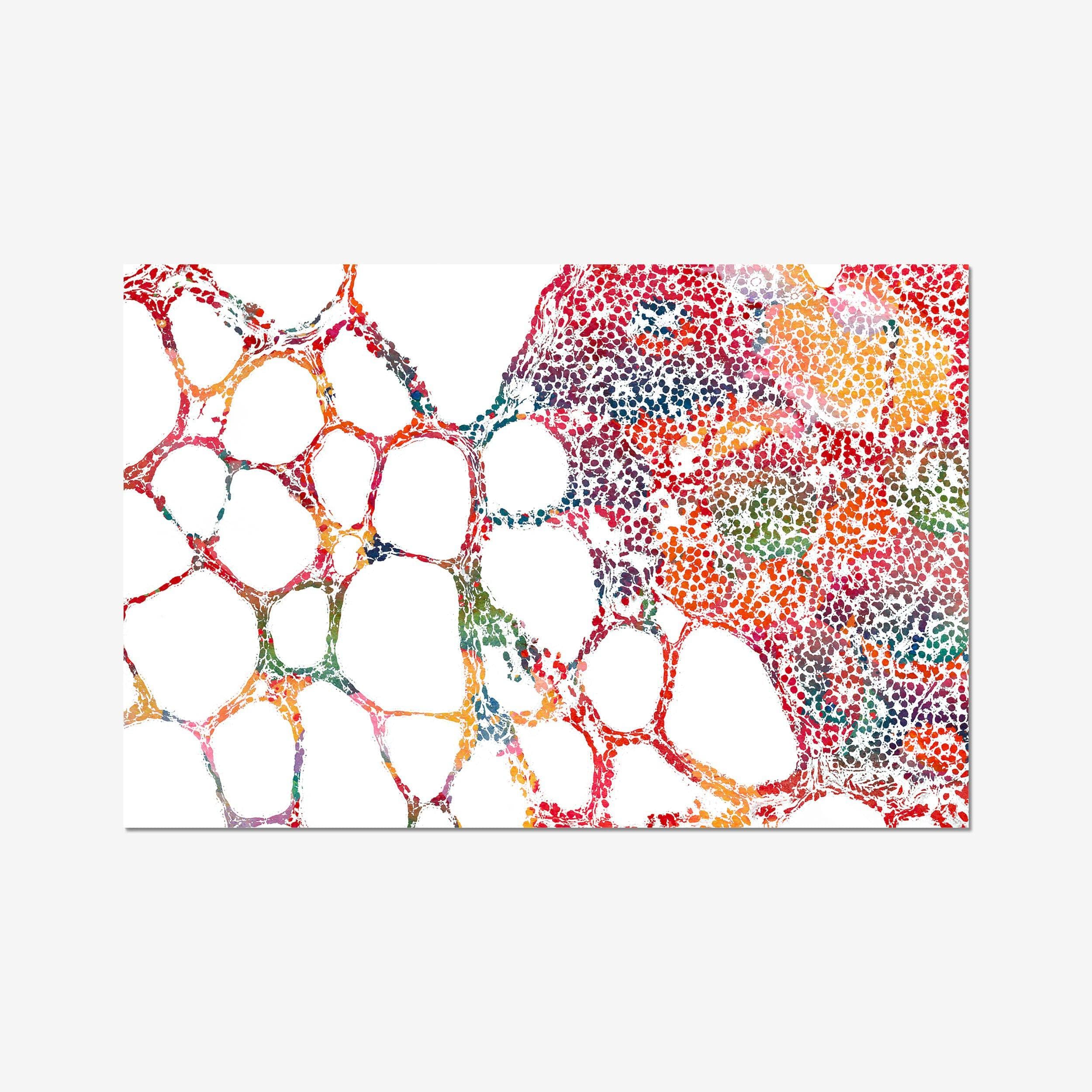 Thyroid Histology watercolor art print for endocrinology clinic wall decor