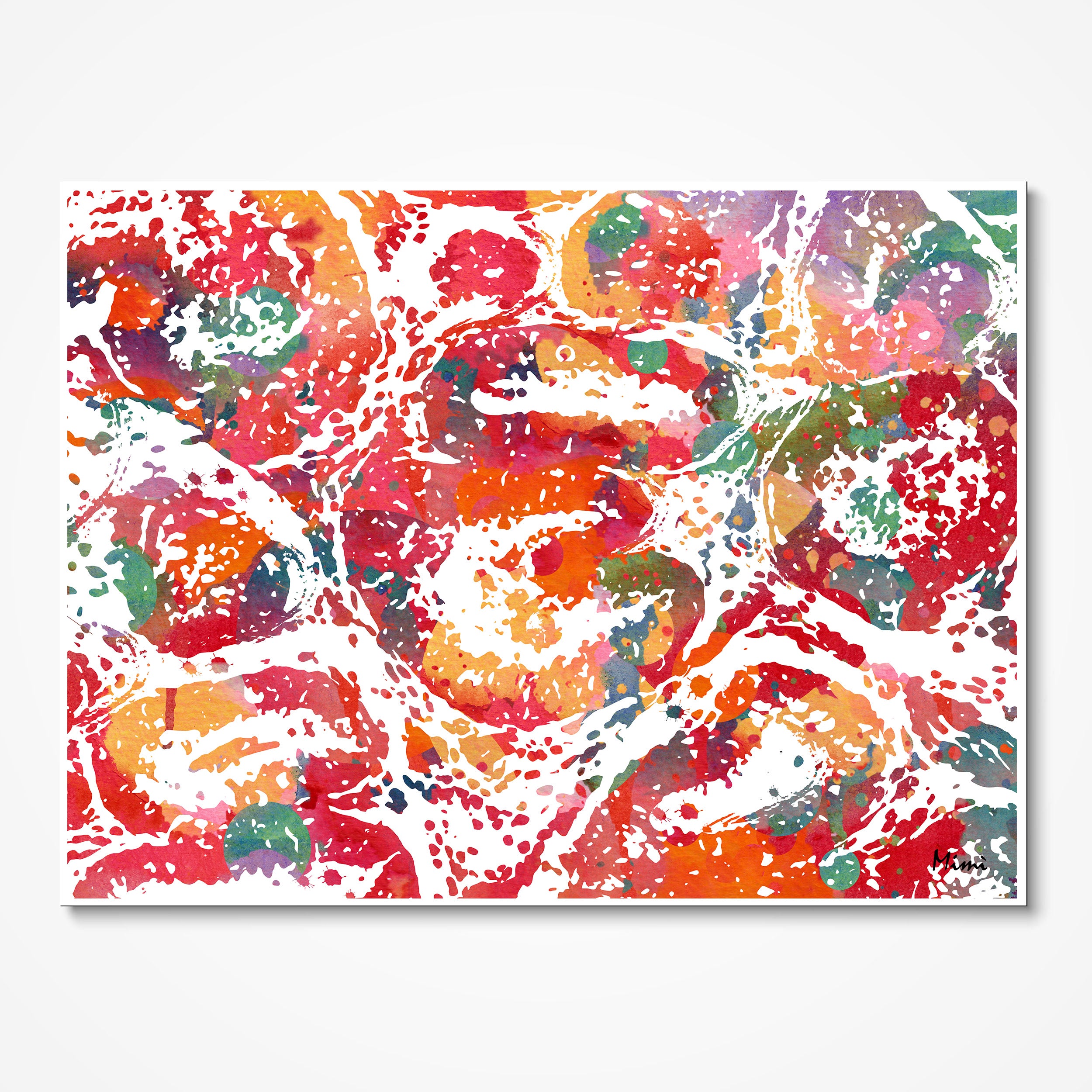 Uterus & Endometrium watercolor art print for fertility clinic wall decor