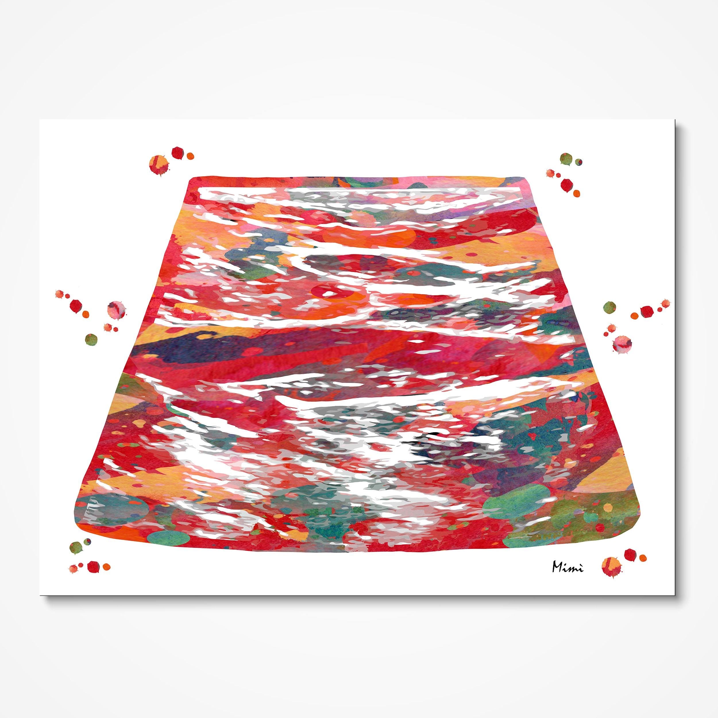 Venous ultrasound watercolor art print for phlebology clinic wall decor