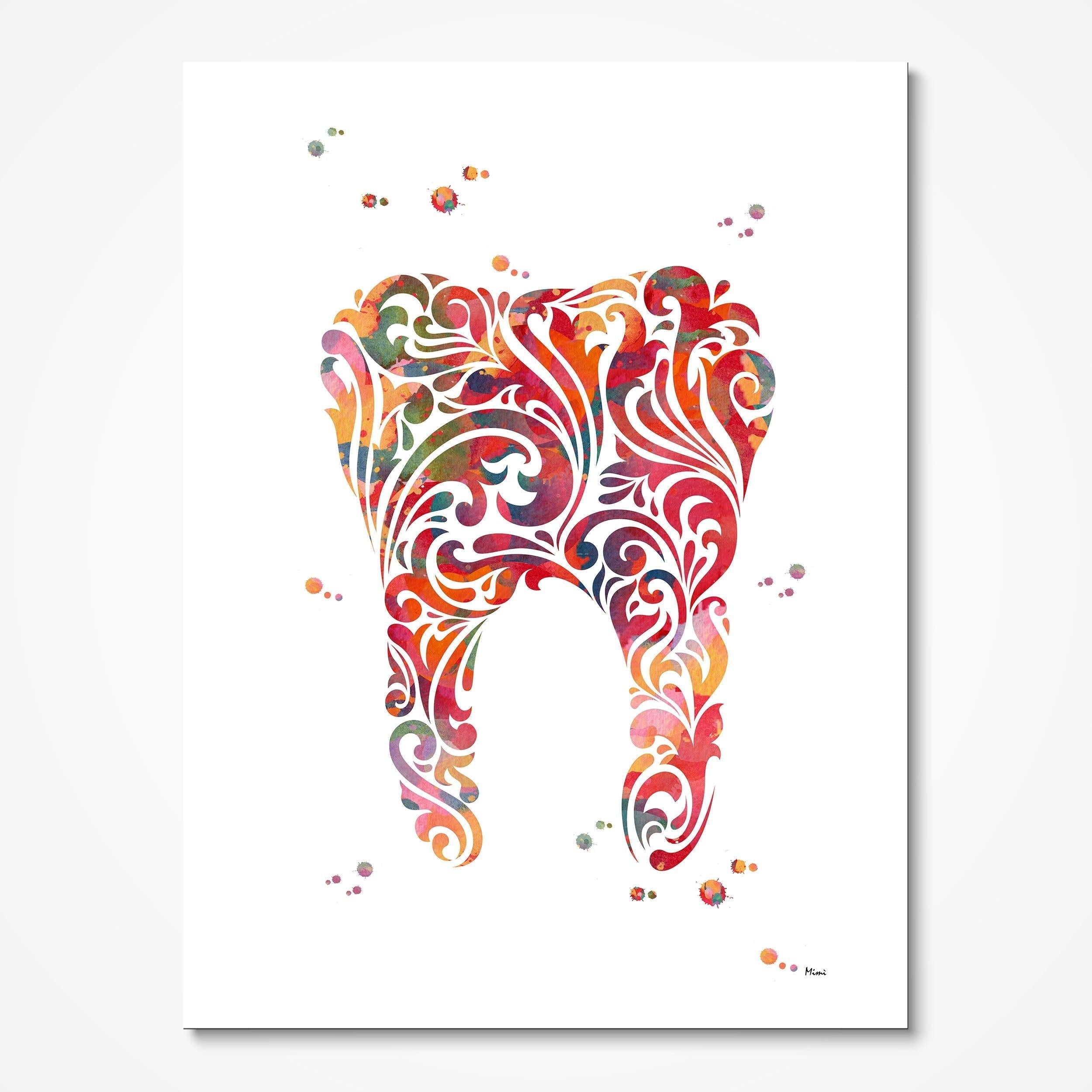 Abstract Molar Dental Art Print
