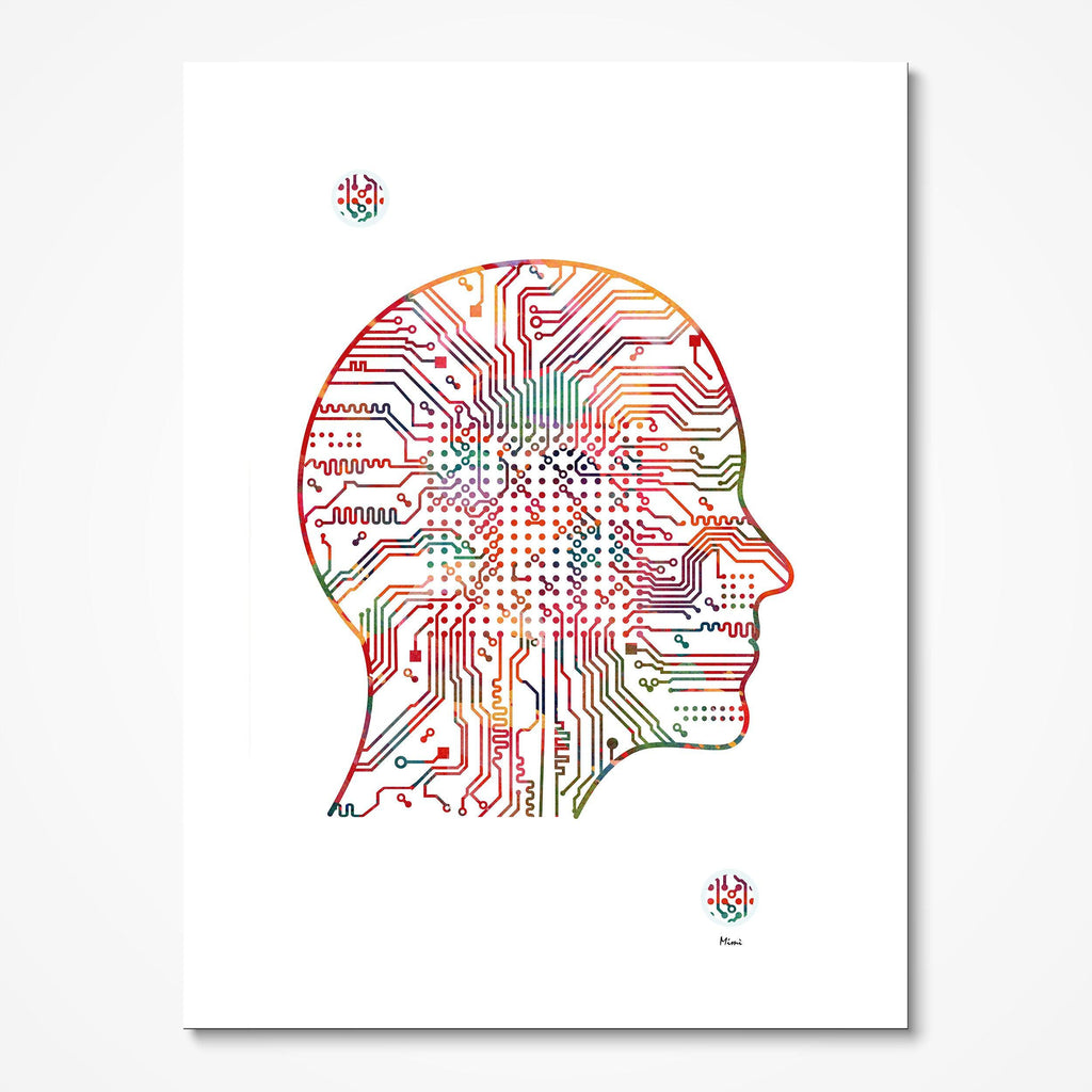 Artificial Intelligence Science Art Print