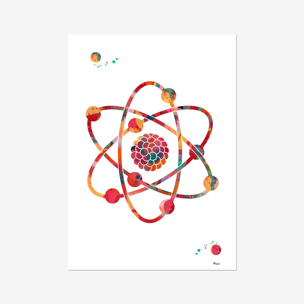 Atom Structure And Isotopes Science Art Print