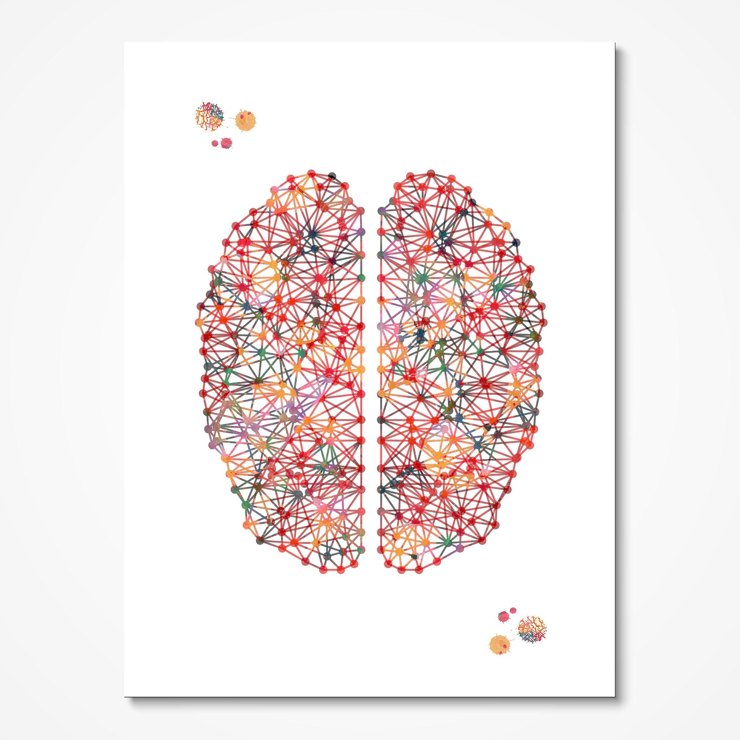 Brain Abstract Anatomy Print