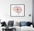 Brain Circuit Board Print Abstract Science Poster
