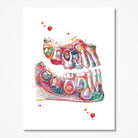 Children Teeth Dental Art Print Deciduous Teeth Primary Dentition