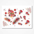 Cytology Science Art Print Bacteria Fungi Parasites Watercolor Giardia E-Coli Staph Aureus Histoplasma Poster