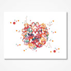 DNA Nucleosome Science Print Crystal Structure of Nucleosome Core Watercolor Genetics Art Poster