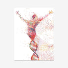 DNA Shaped Man Abstract Science Art Print Poster Of The Human Body Made Of DNA Molecules