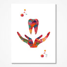 Dental Care Symbol Watercolor Print Dentist Clinic Wall Decor Anatomy Poster Stomatology Print