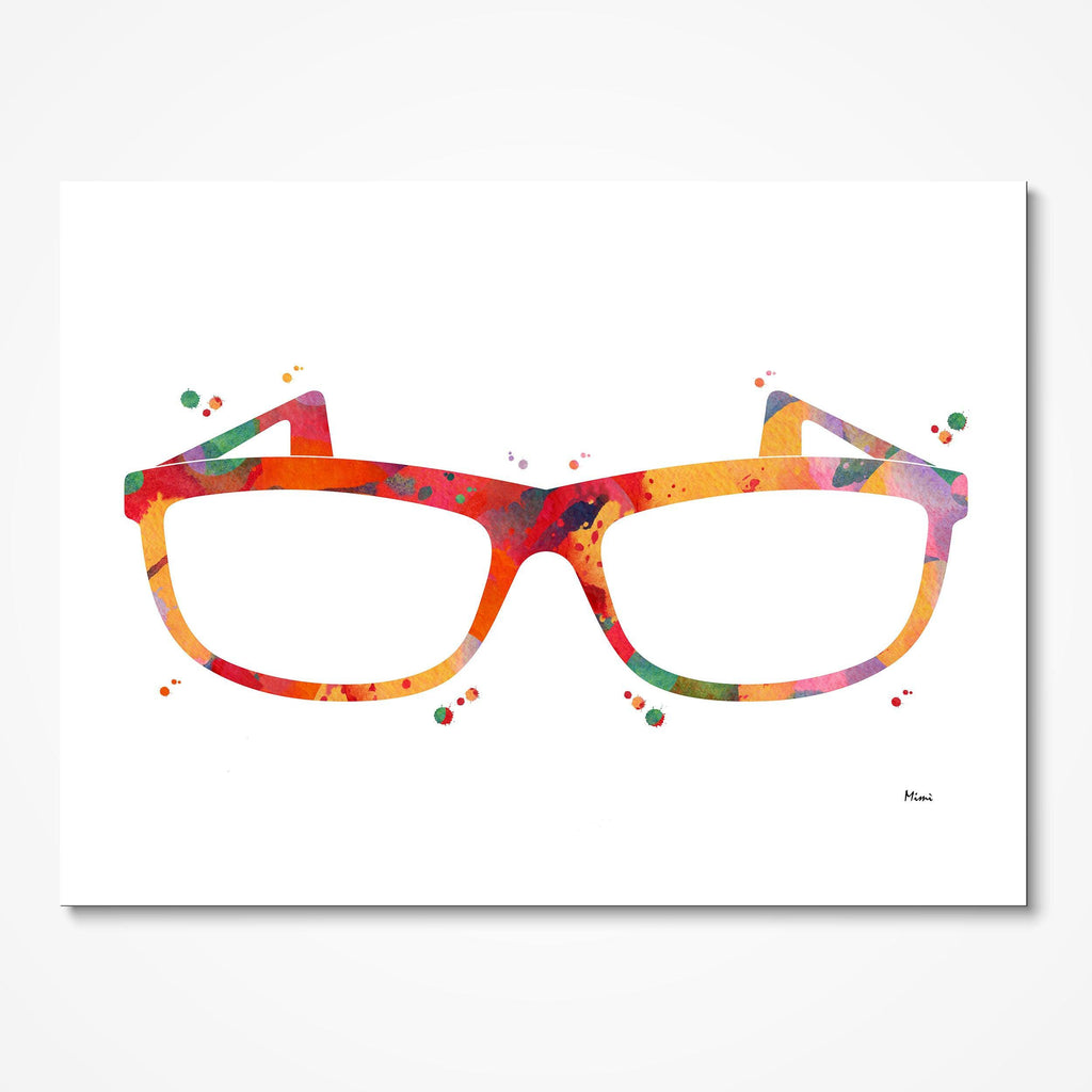 Eyeglasses Print Spectacles Poster Eyesight Correction Illustration