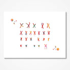 Female Chromosome Idiogram Science Print Female Karyotype Genetics Art Poster