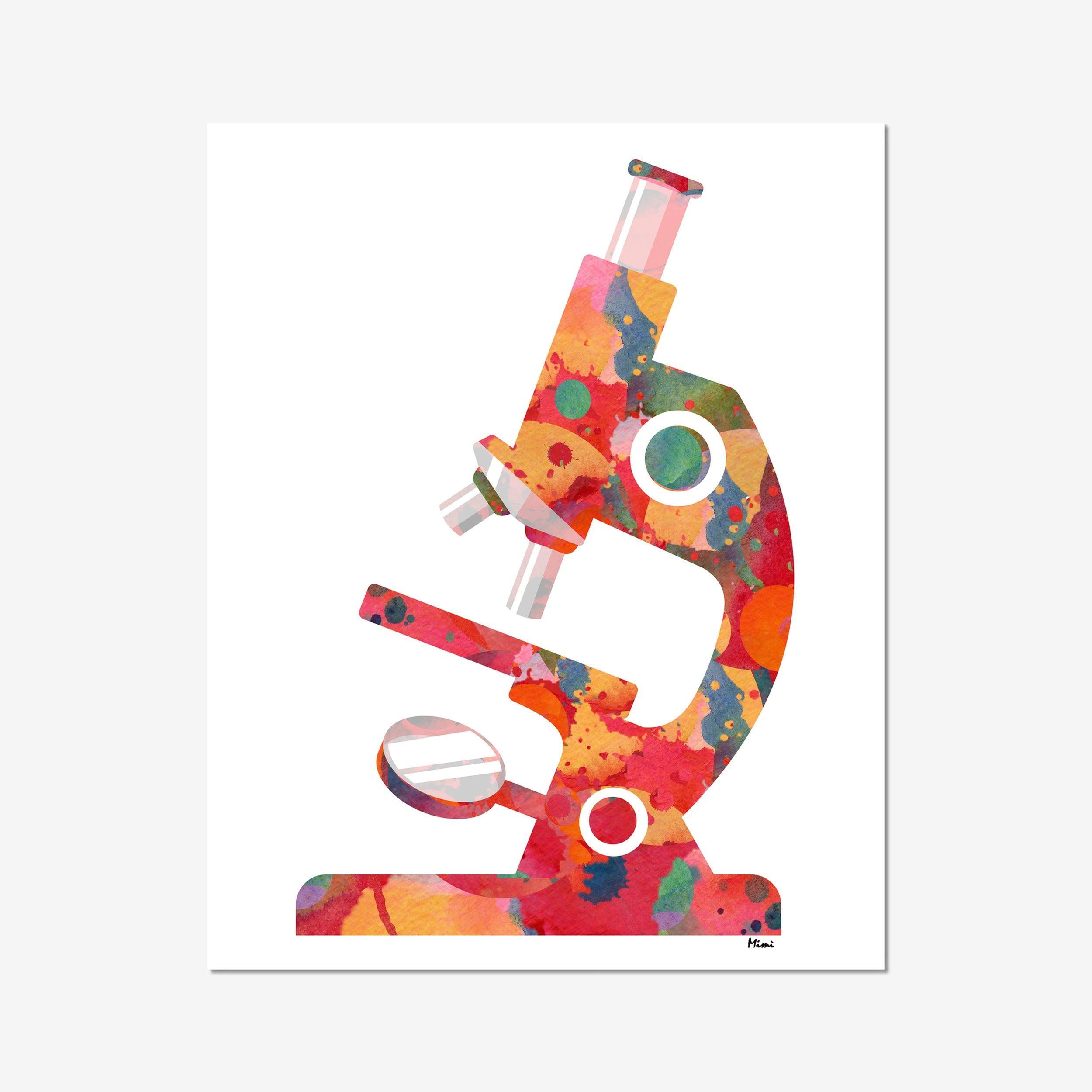 Microscope Science Print Scientists Tools Compound Microscope Poster Science Instruments Poster