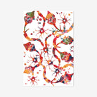 Neurons and Synapse Science Print Brain Connections Poster Neural Network Illustration Brain Art