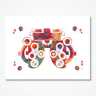 Optometry Tool Watercolor Print Optometrist Trial Frame Poster Ophthalmology Try-On Tool Illustration