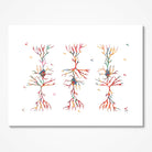 Pyramidal Neurons Watercolor Print Pyramidal Cells Structure Poster Brain Art Neurology Neuroscience Art