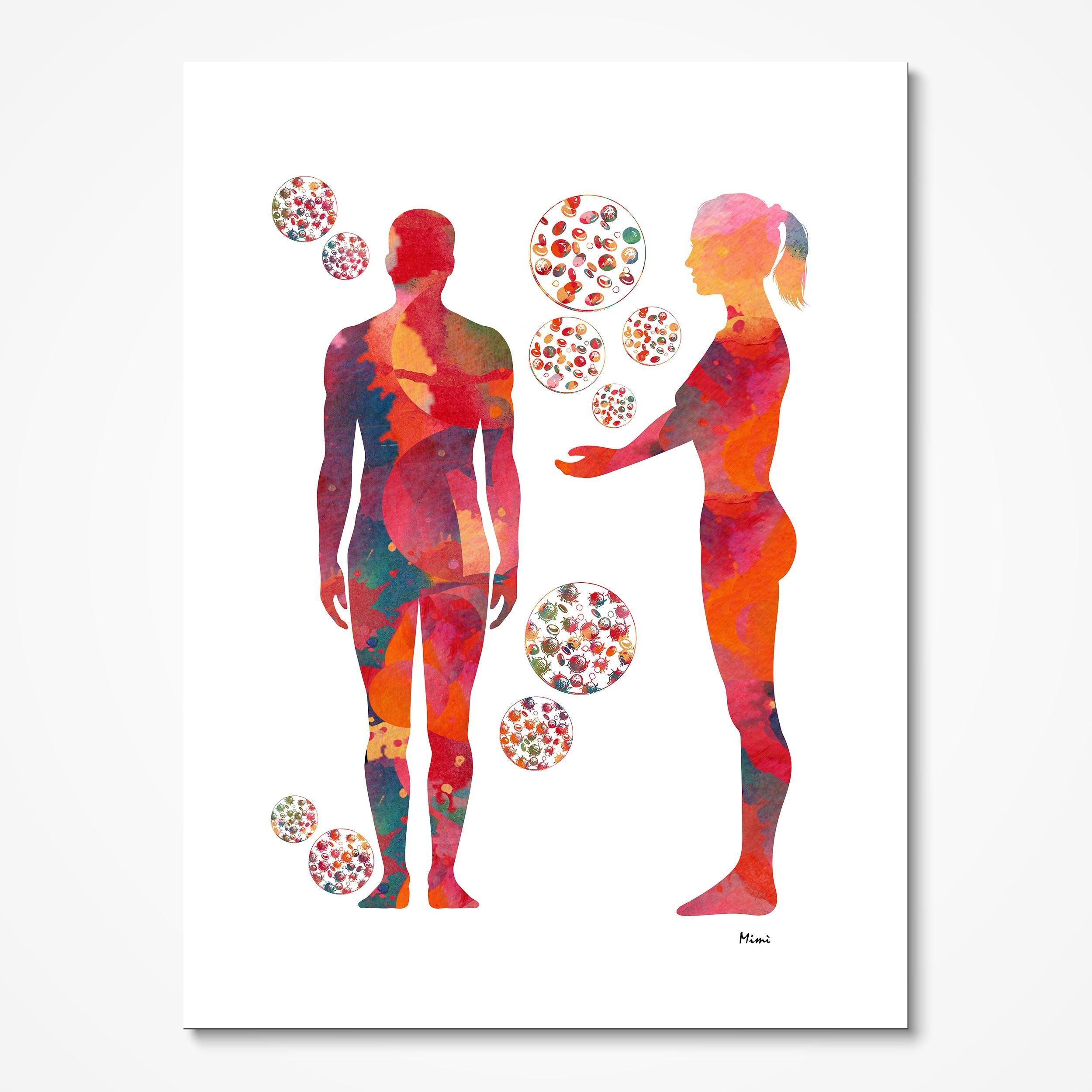 Stem Cell Donation Abstract Anatomy Poster