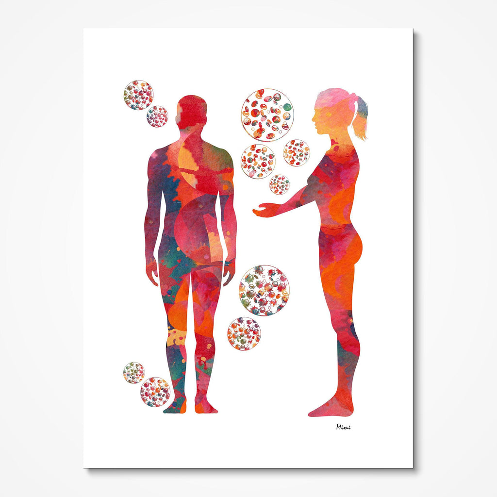 Stem Cell Donation Abstract Anatomy Poster