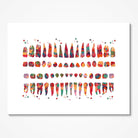 Teeth Diagram Anatomy Art Watercolor Print Dental Art
