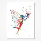 Tooth Fairy Dental Art Print Pediatric Oral Care Watercolor Poster