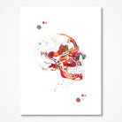 Trigeminal Nerve Anatomy Art Watercolor Print