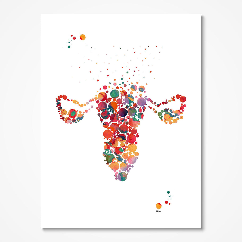 Uterus Abstract Anatomy Print Female Reproductive System Poster