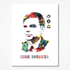 Alan Turing watercolor art print for technology office wall decor