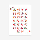 BSL Alphabet watercolor art print for audiology clinic wall decor