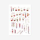 Chemistry Lab Glassware watercolor art print for chemistry lab wall decor