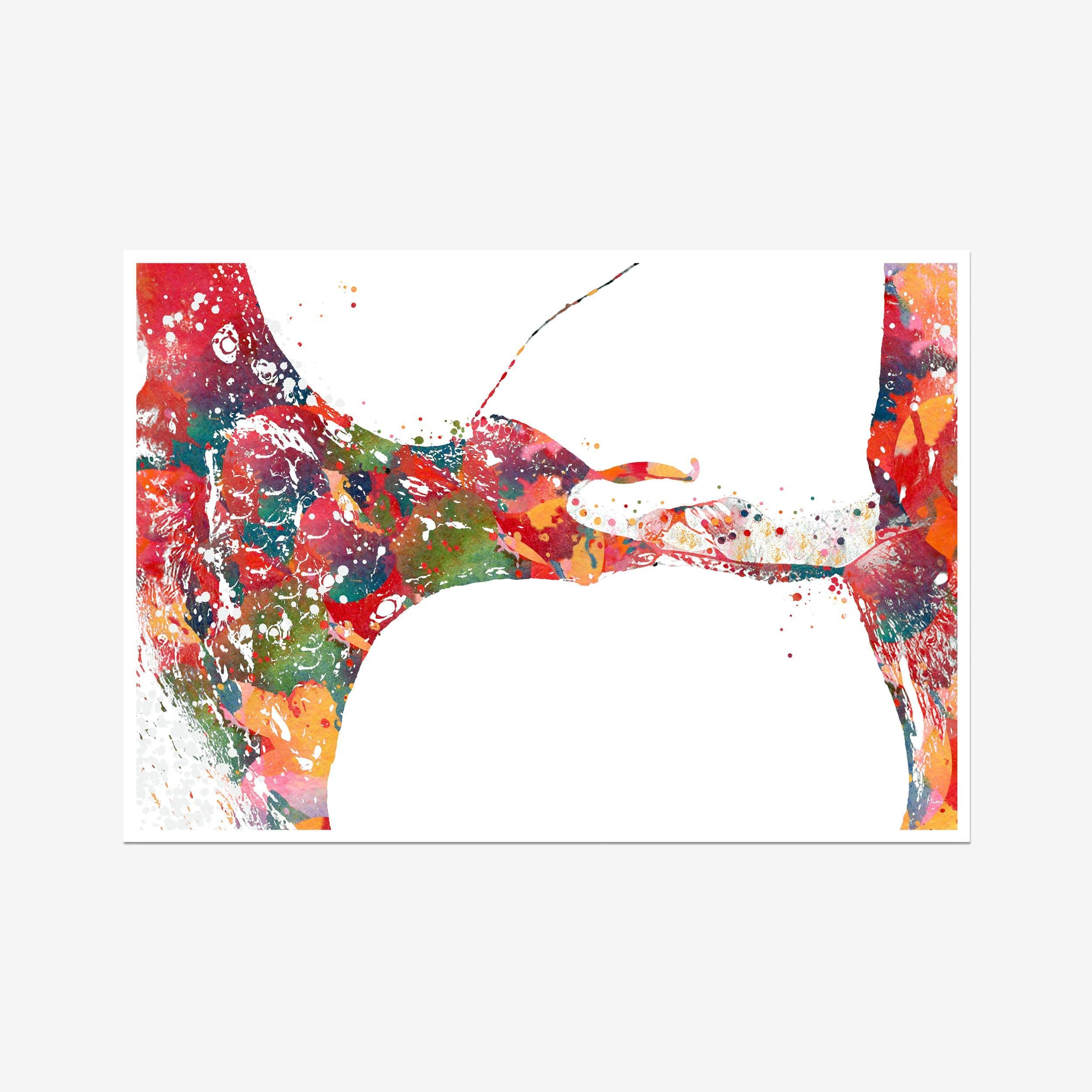 Cochlea Histology watercolor art print for audiology clinic wall decor