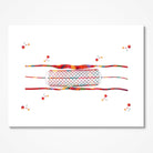 Coronary stent angioplasty watercolor art print for cardiology clinic wall decor