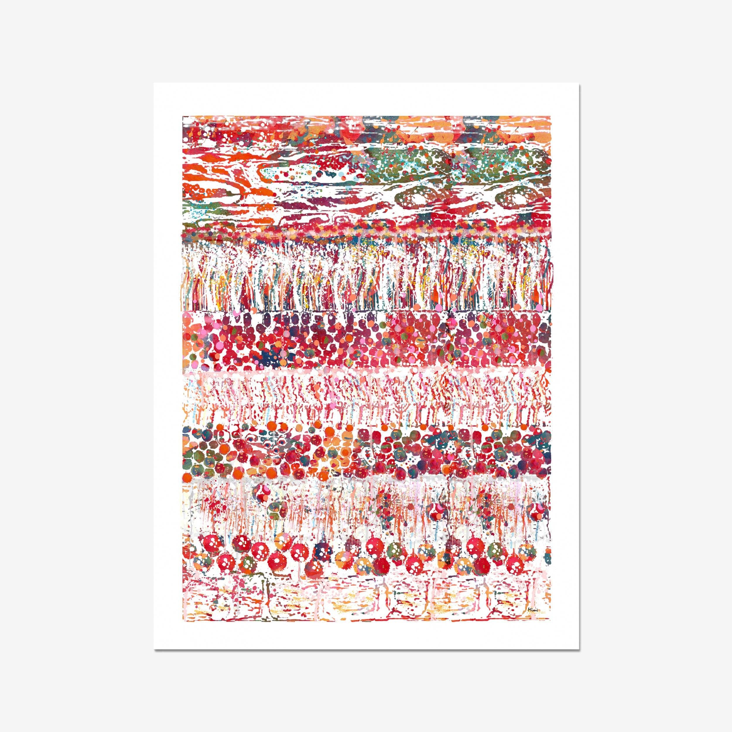 Eye Anatomy & Retina Layers watercolor art print for optometry clinic wall decor