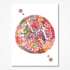 Fallopian Tube Anatomy watercolor art print for OB-GYN clinic wall decor