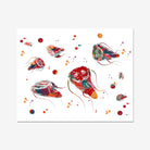 Giardia Lamblia Parasite watercolor art print for microbiology lab wall decor