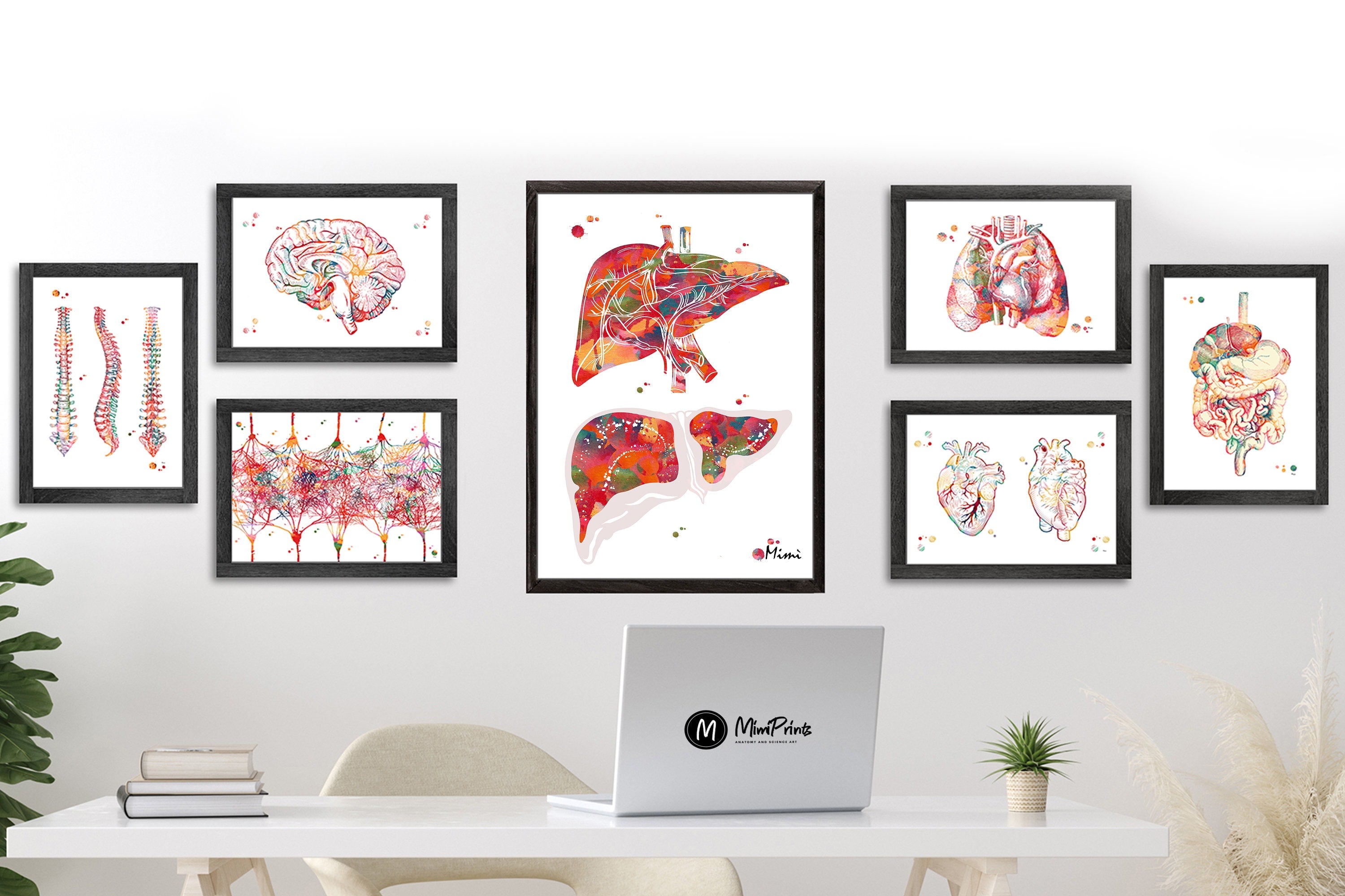 Anatomical Liver Print Medical Watercolor Art Image4