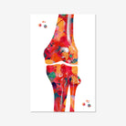 Knee Bone Anatomy watercolor art print for orthopedic clinic wall decor