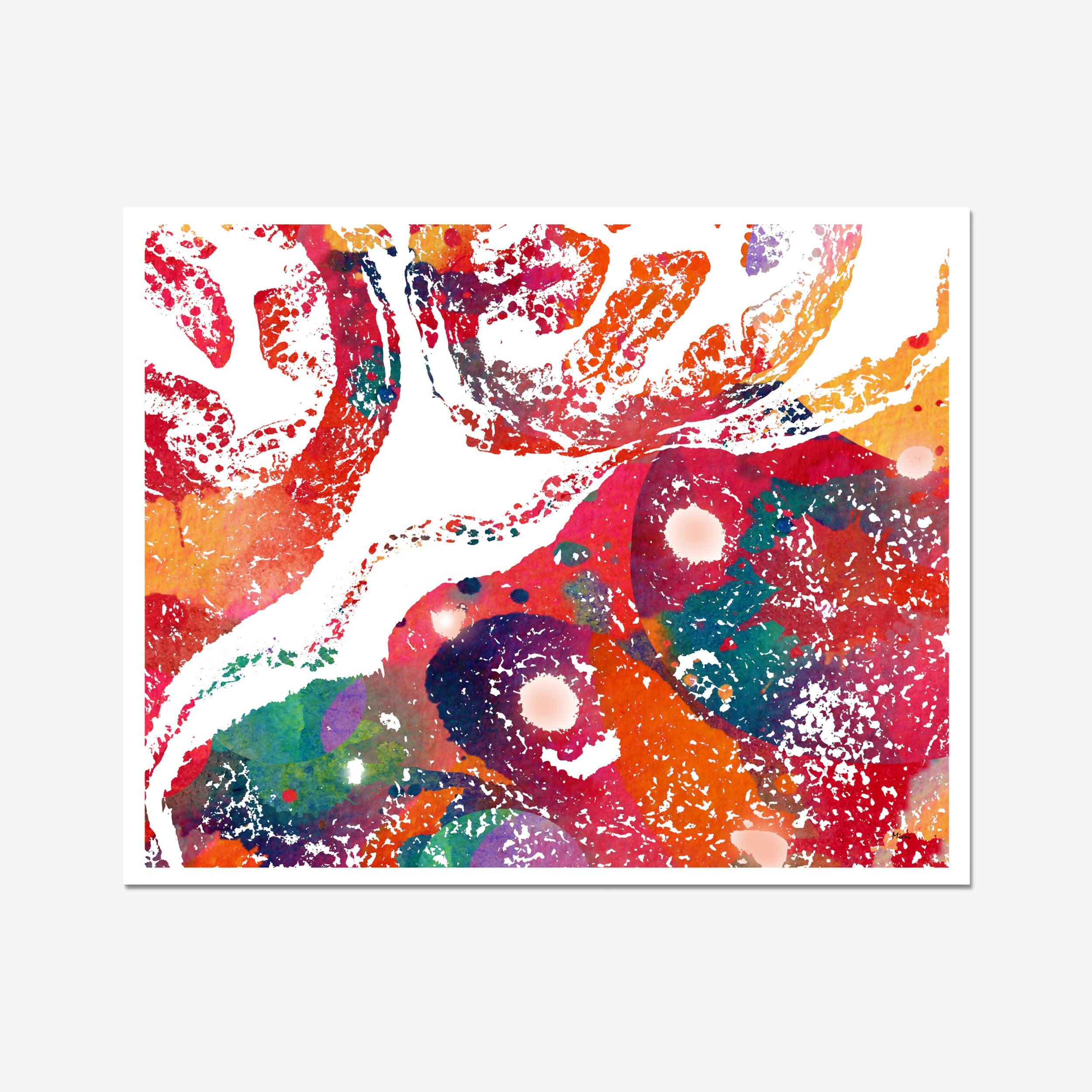 Ovarian Follicles Histology watercolor art print for OB-GYN clinic wall decor
